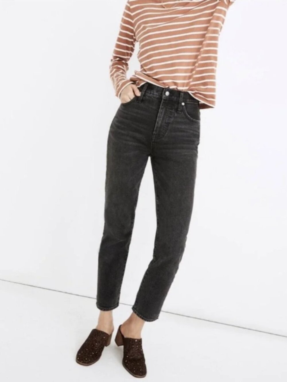 Madewell High-Rise Washed Black Perfect Vintage Jeans